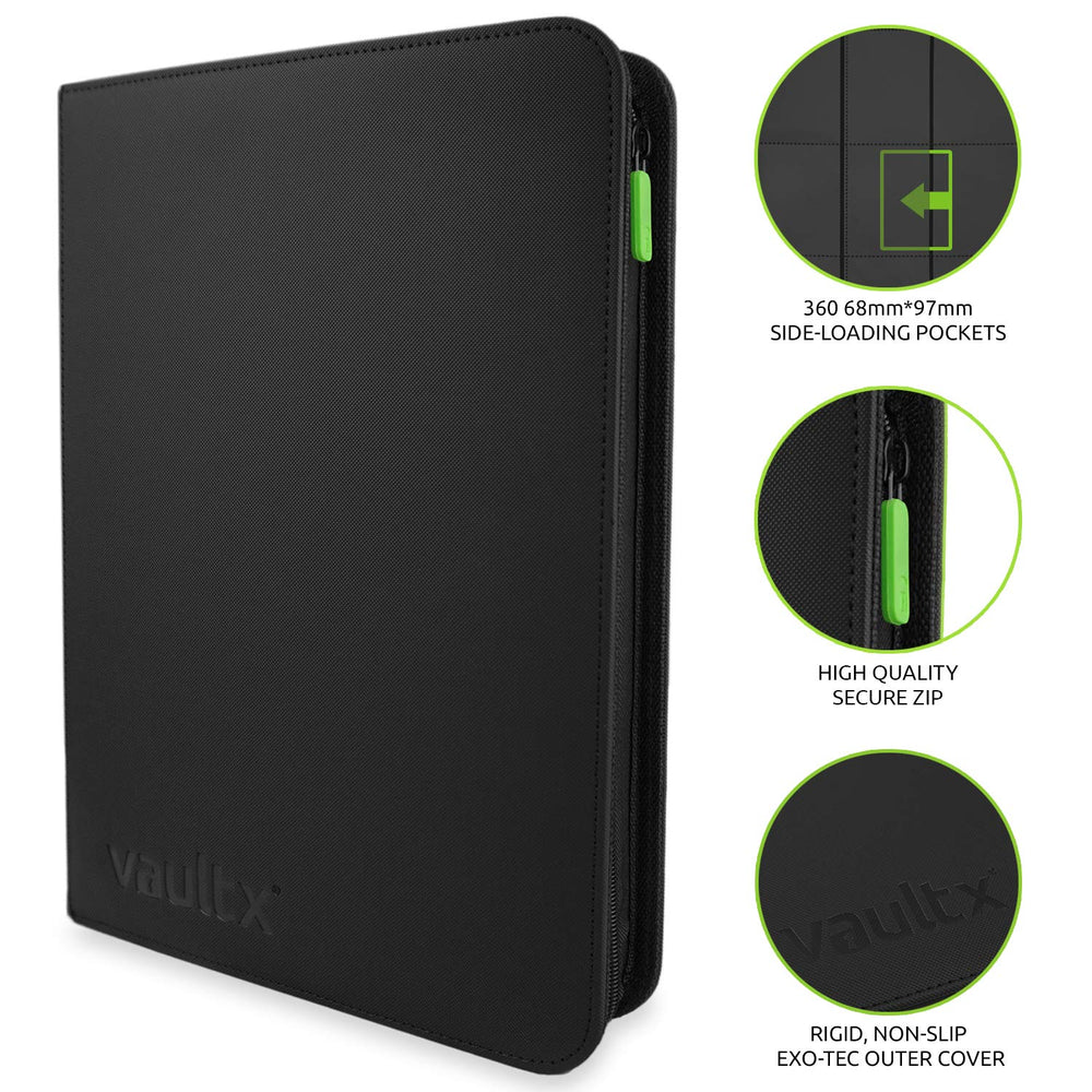 Vault X 20 side-loading pages organize and display cards securely.
