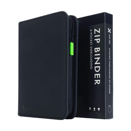 Vault X 4-Pocket Trading Card Zip Binder – 160 Cards, Exo-Tec, Black