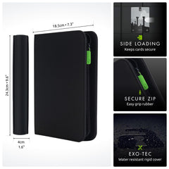 Vault X 4-pocket binder open pages view shows capacity for 160 cards