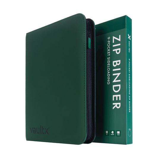 Vault X 9-pocket pages showing organized card storage for collectors and players