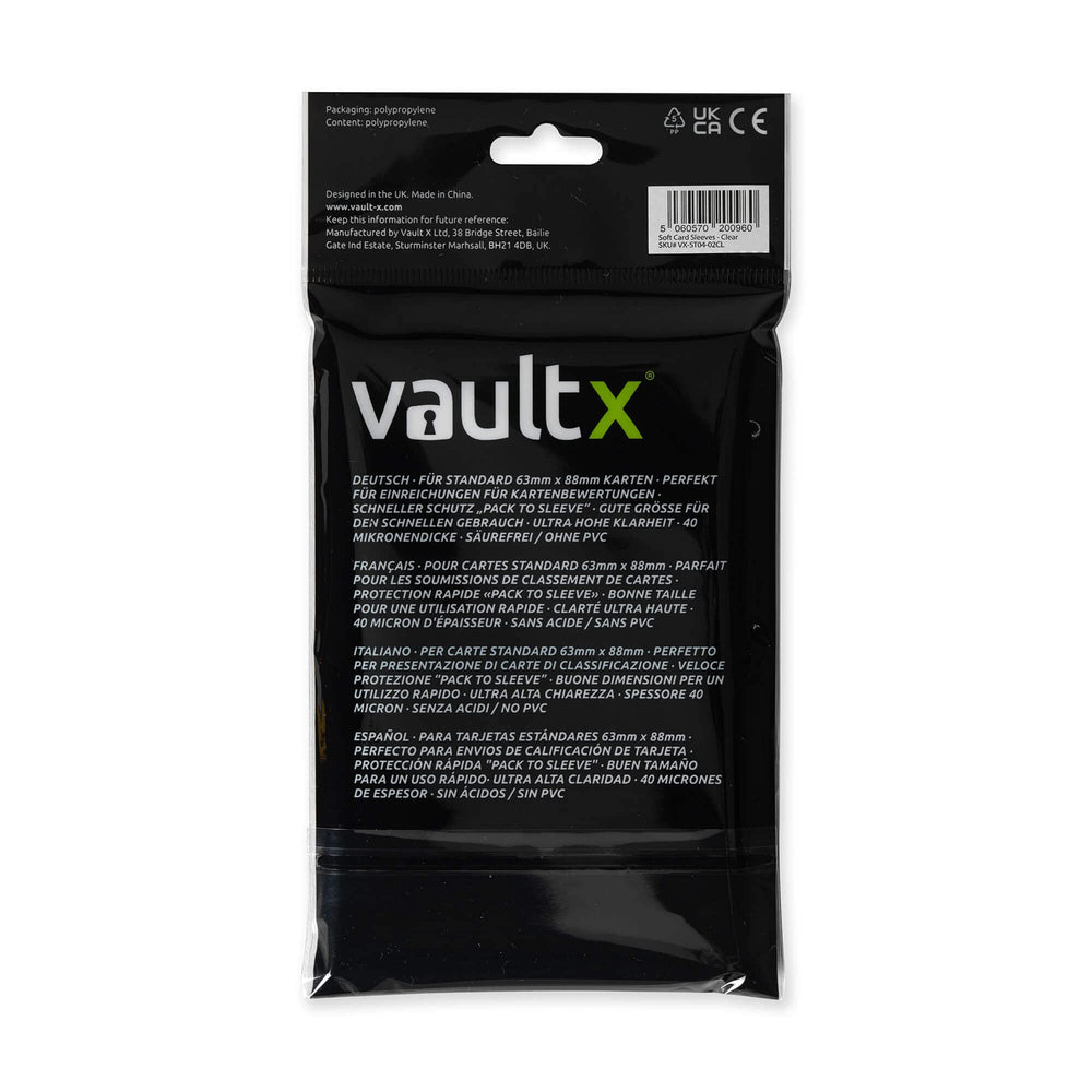 Vault X archival-safe polypropylene protects surfaces while remaining easy to sleeve.