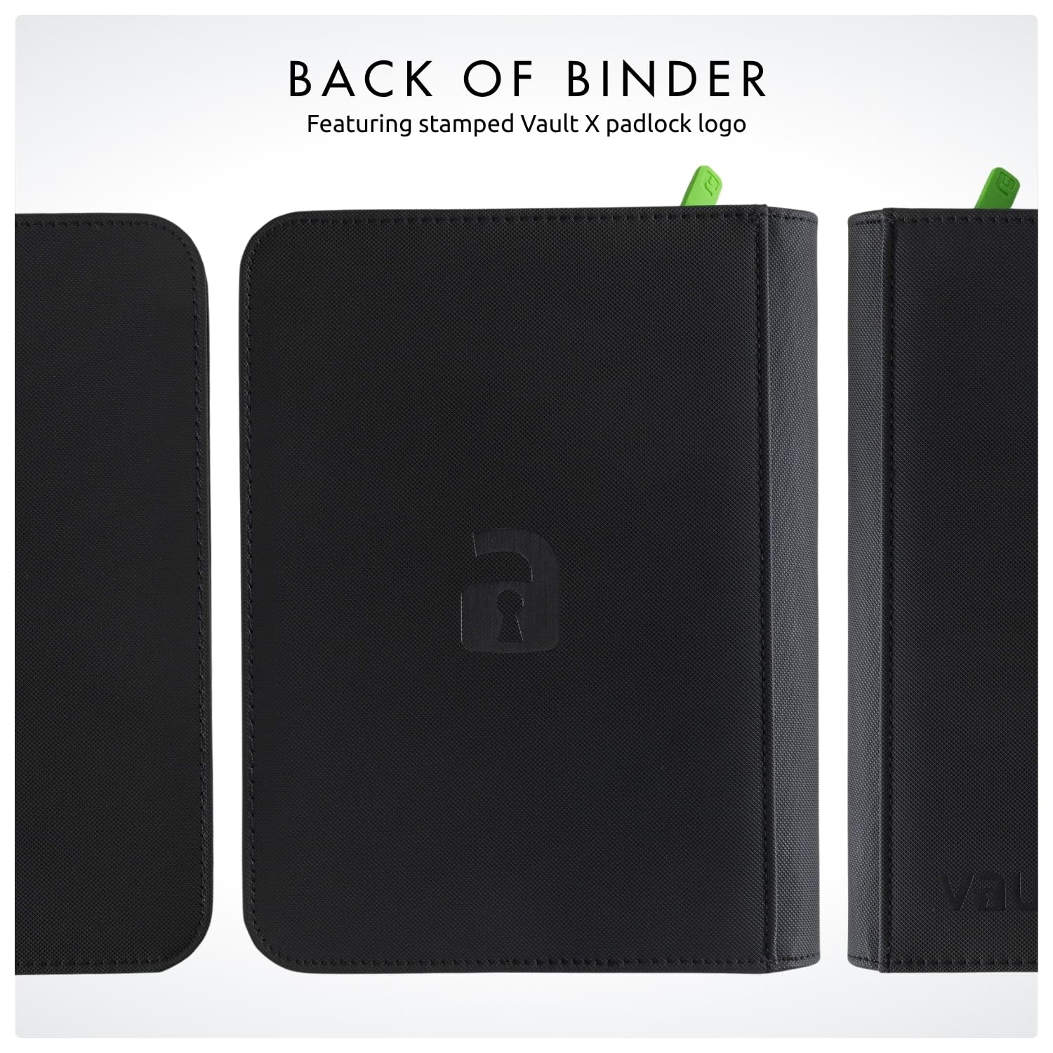 Vault X binder in travel desk setup showing portable organization