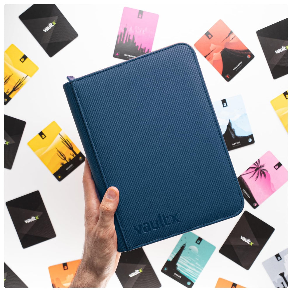 Vault X blue desk display ready binder.