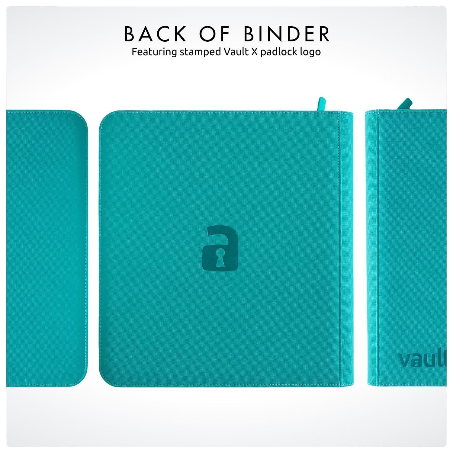 Vault X collection display teal binder ideal for collectors and players on the go.