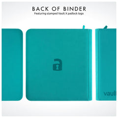 Vault X collection display teal binder ideal for collectors and players on the go.