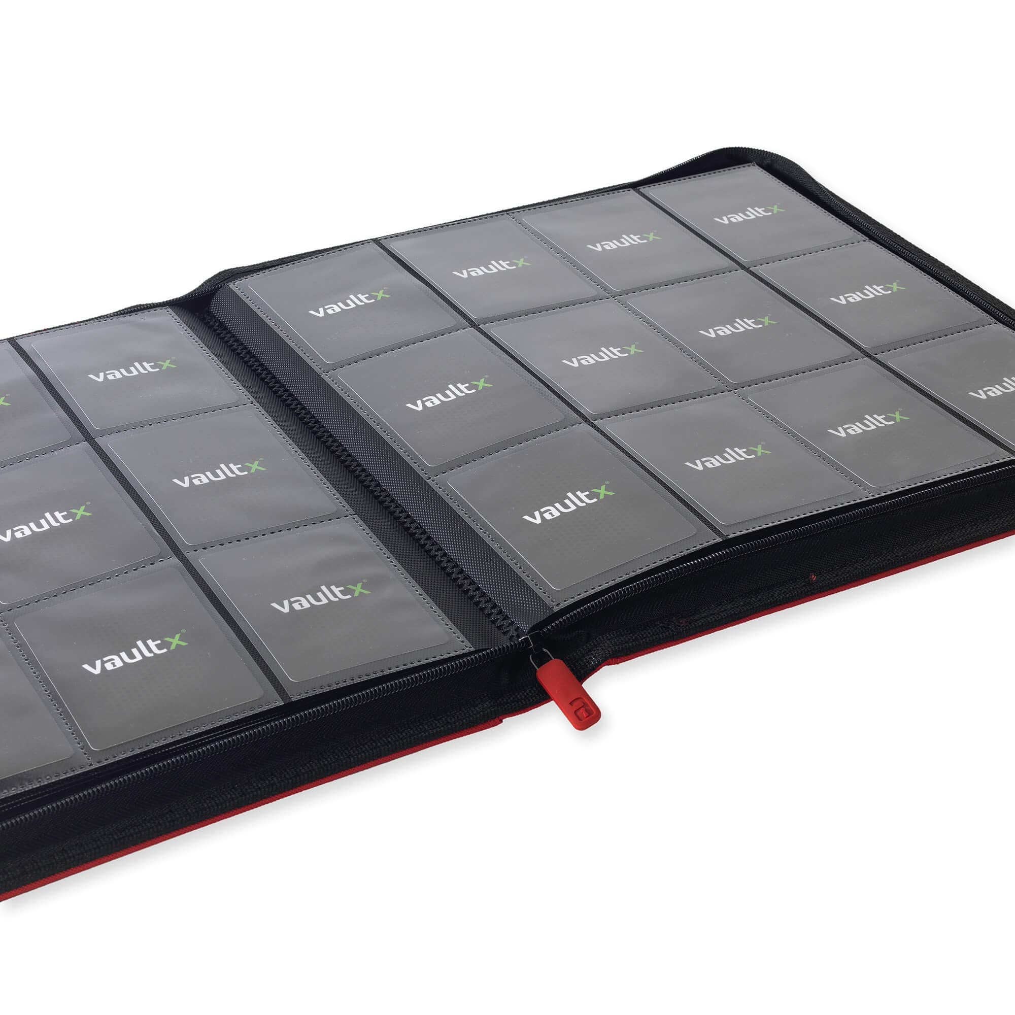 Vault X binder shown in collector/player setup for quick access.