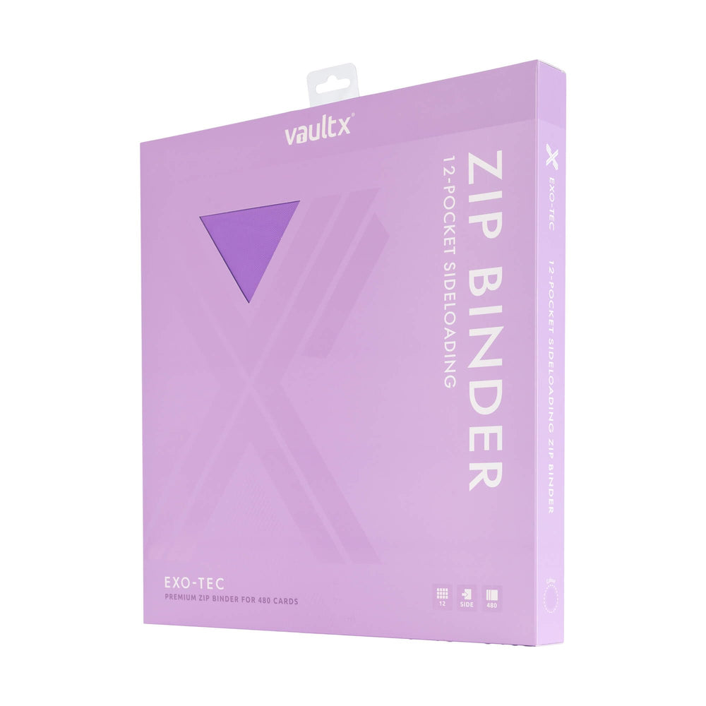 Vault X Exo-Tec binder zip closure keeps cards secure during transport.