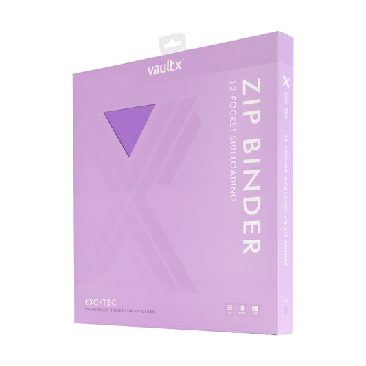 Vault X Exo-Tec binder zip closure keeps cards secure during transport.
