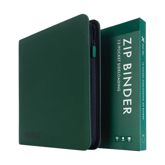 Vault X Exo-Tec binder in green, ideal for collectors and players storing up to 480 cards