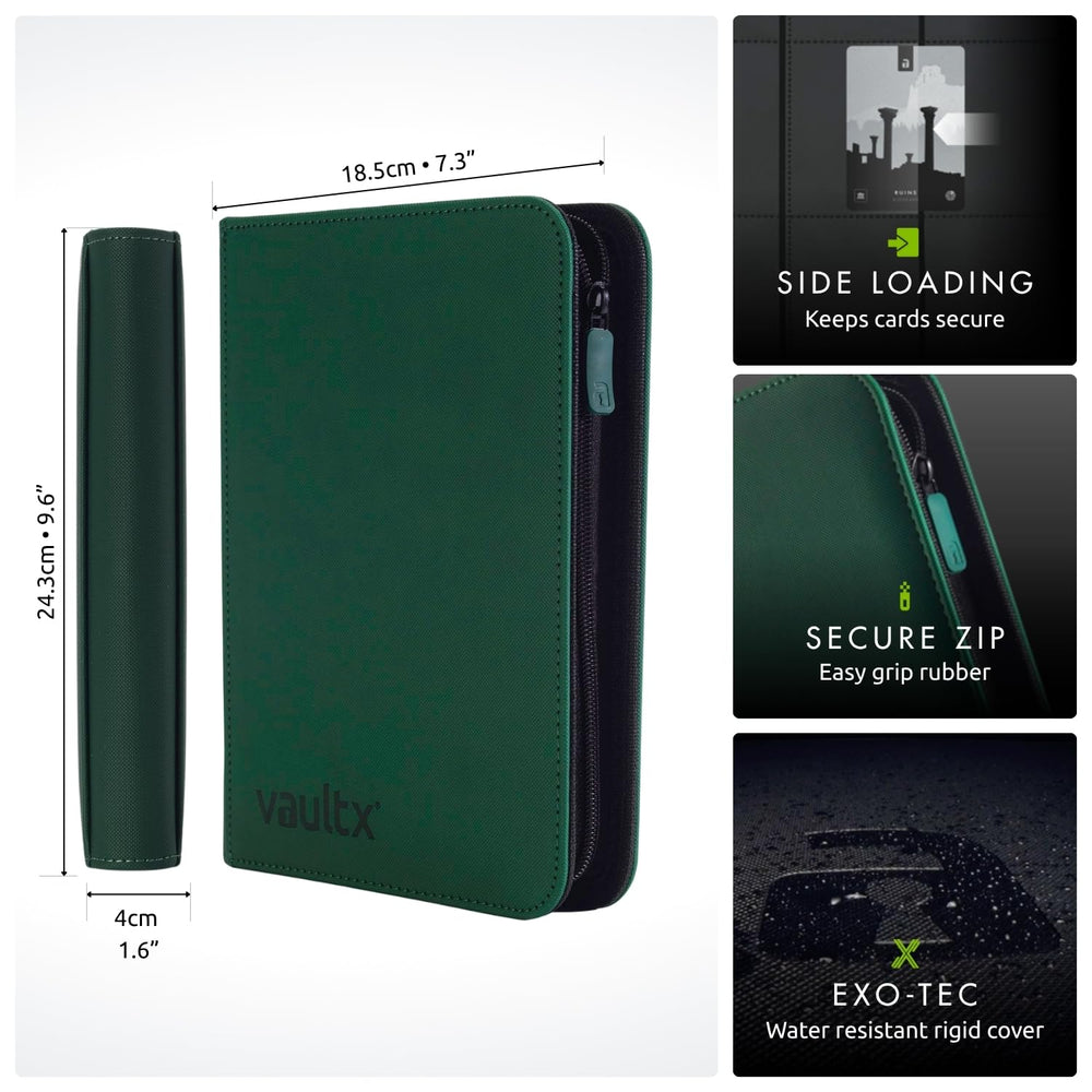 Close-up of Vault X Exo-Tec padded exterior for durable card storage.