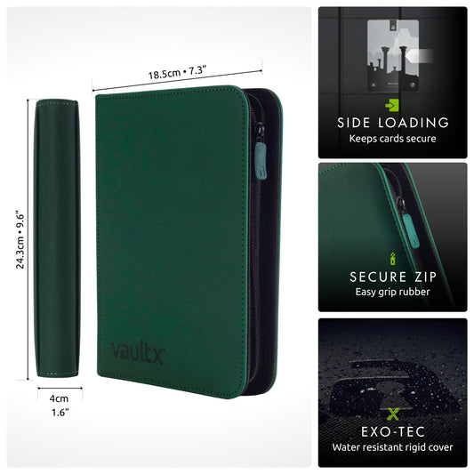 Close-up of Vault X Exo-Tec padded exterior for durable card storage.