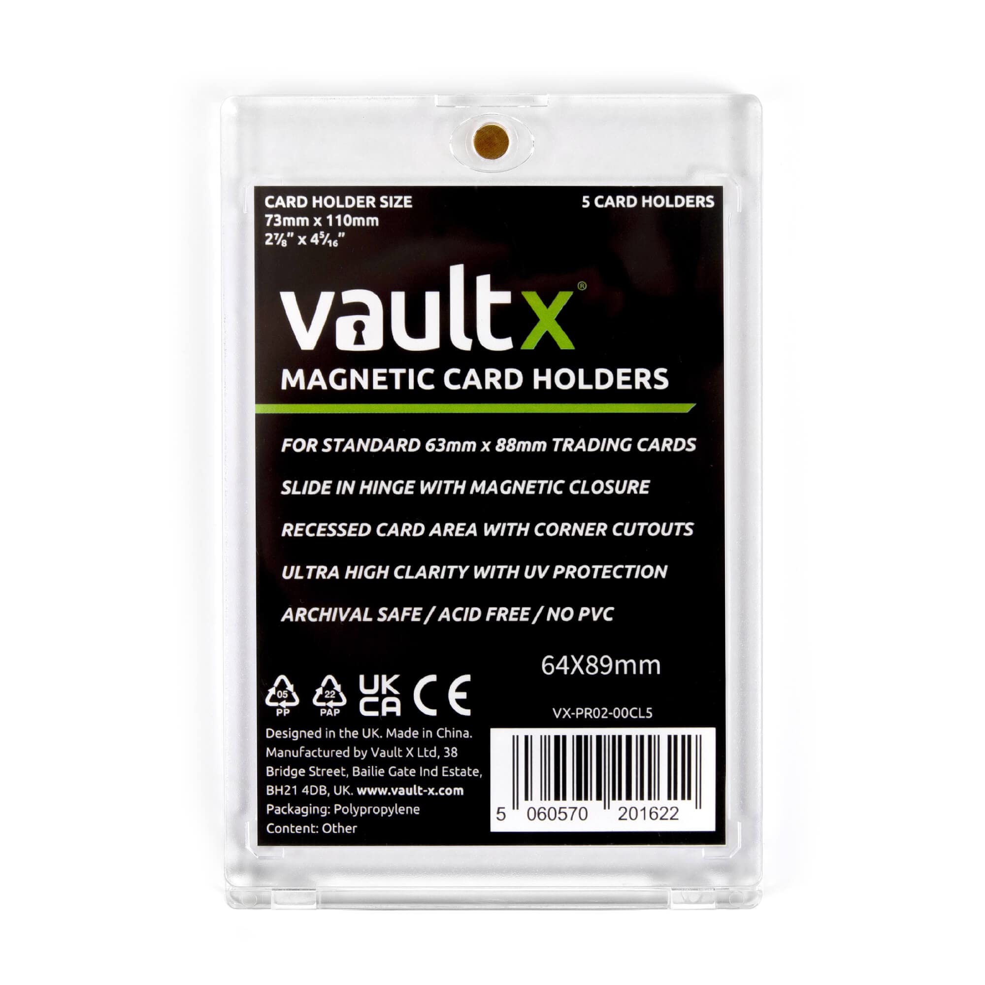 Vault X magnetic card holder closed with secure magnet seal.