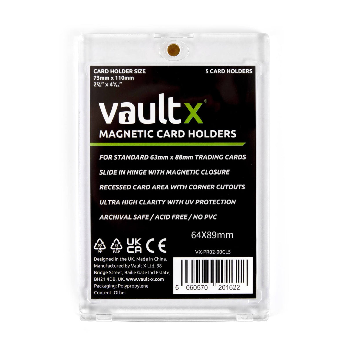 Vault X magnetic card holder closed with secure magnet seal.