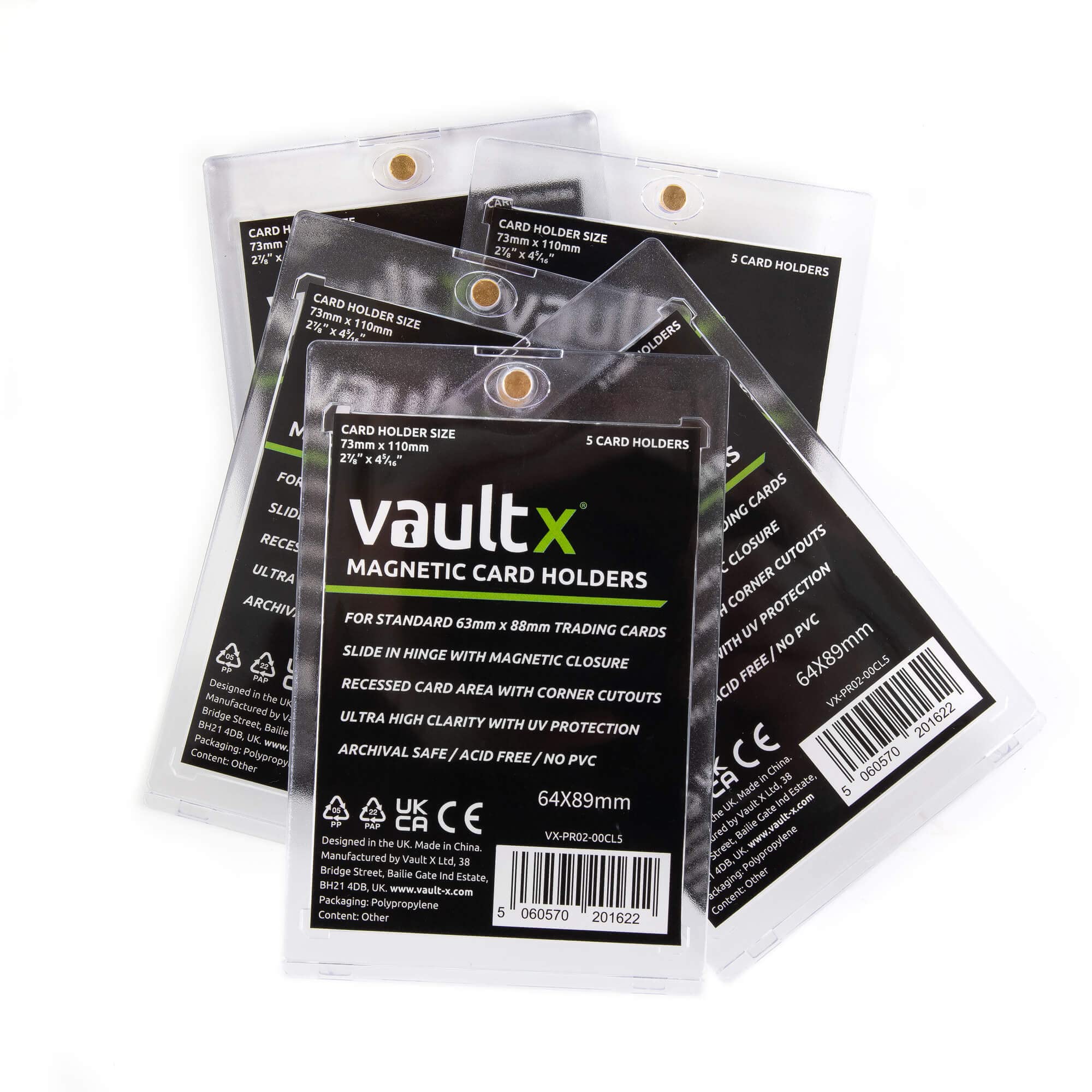Vault X crystal clear display protects cards while showcasing details.
