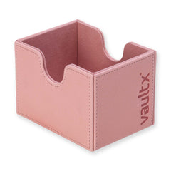 Vault X pink sideload deckbox open lid detachable bottom provides stable play surface.