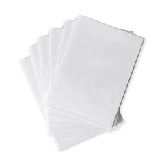Vault X sleeves beside ruler illustrating 64mm x 89mm size accuracy