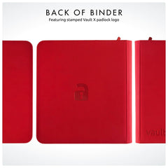 Vault X size specs with 33cm x 35cm frame and sleeve compatibility.