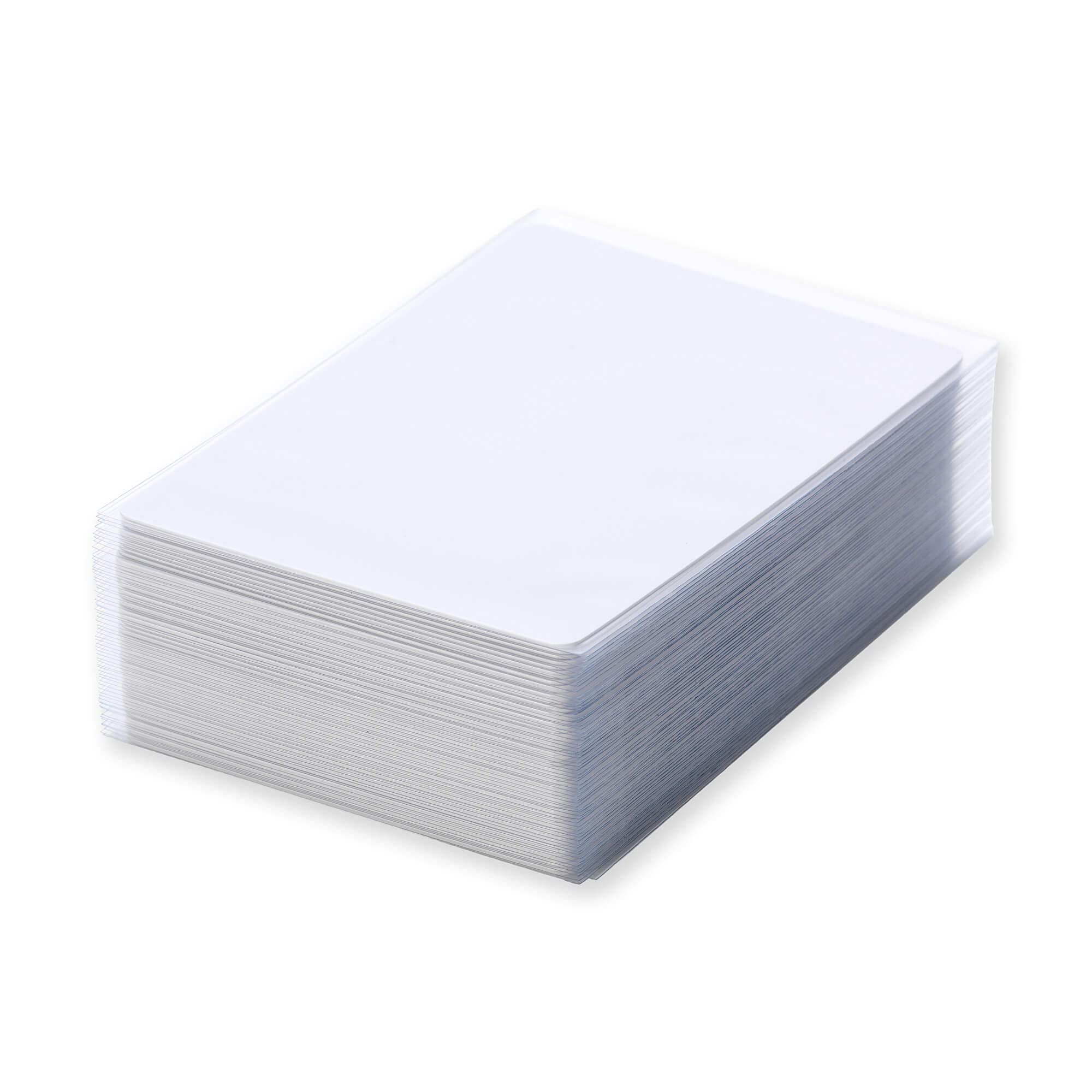 Vault X sleeve next to a standard card illustrating correct 66x92mm fit