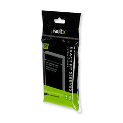 Vault X sleeve with trading card inserted showing perfect snug fit