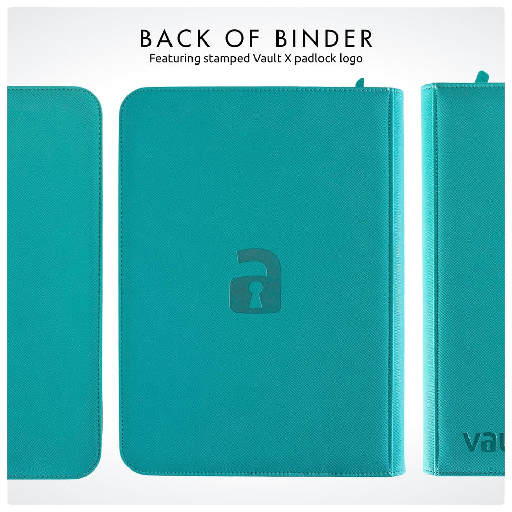 Vault X teal binding product with soft edges offers comfortable handling during setup.