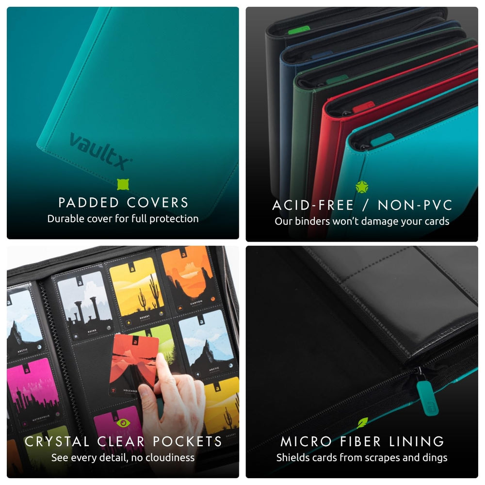 Vault X teal exo-tec close-up emphasizes water resistance and premium feel.