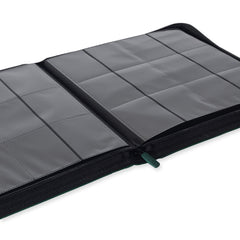 Zipper closure on Vault X binder keeps cards secure during transport.