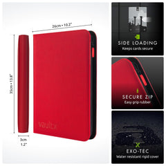 Vault X zipper closure keeps cards secure during transport.