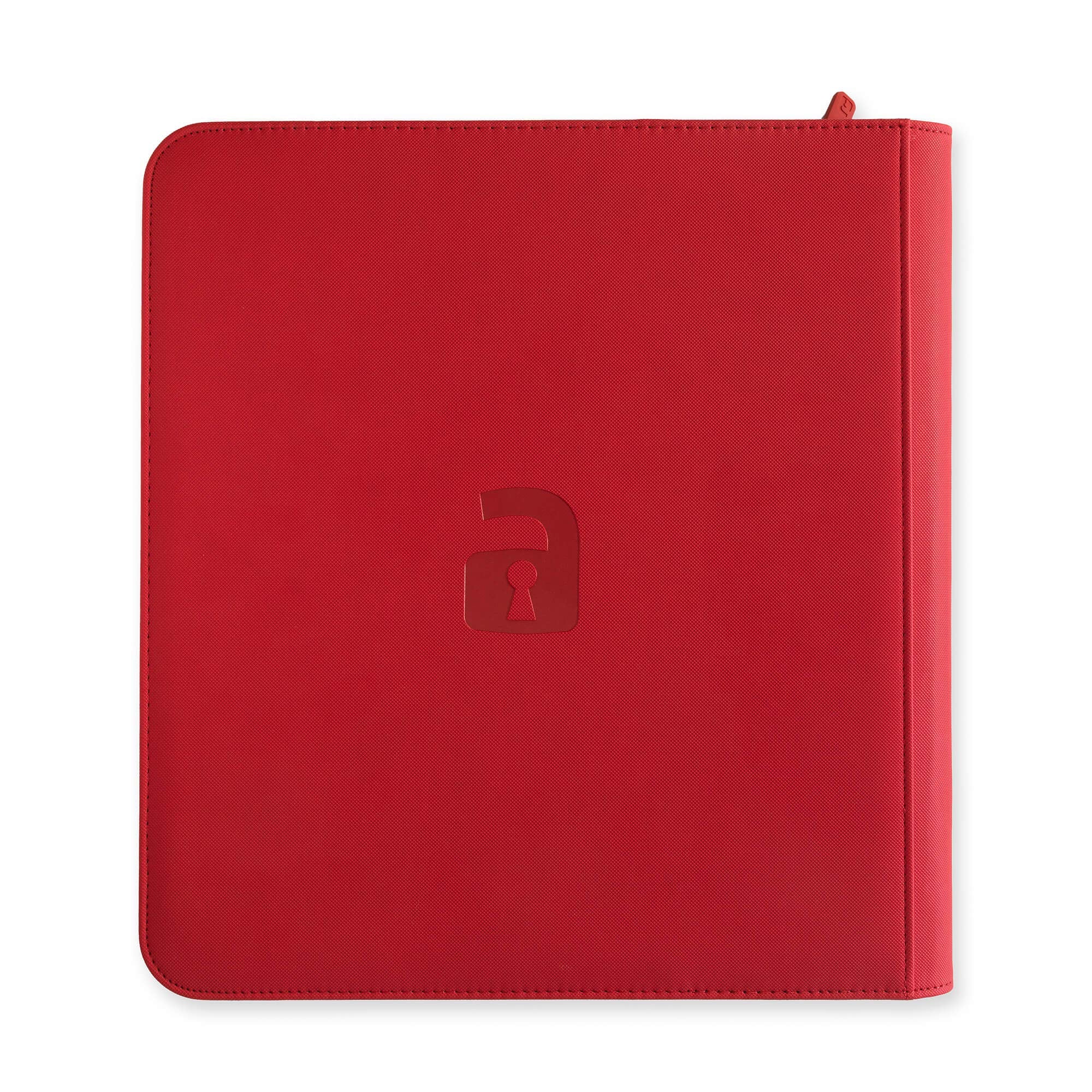 Vault X zipper closure close-up emphasizes secure card enclosure.