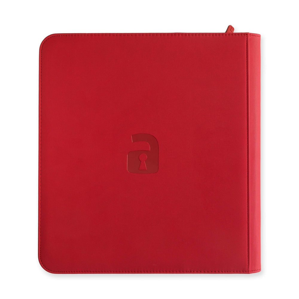 Vault X zipper closure close-up emphasizes secure card enclosure.