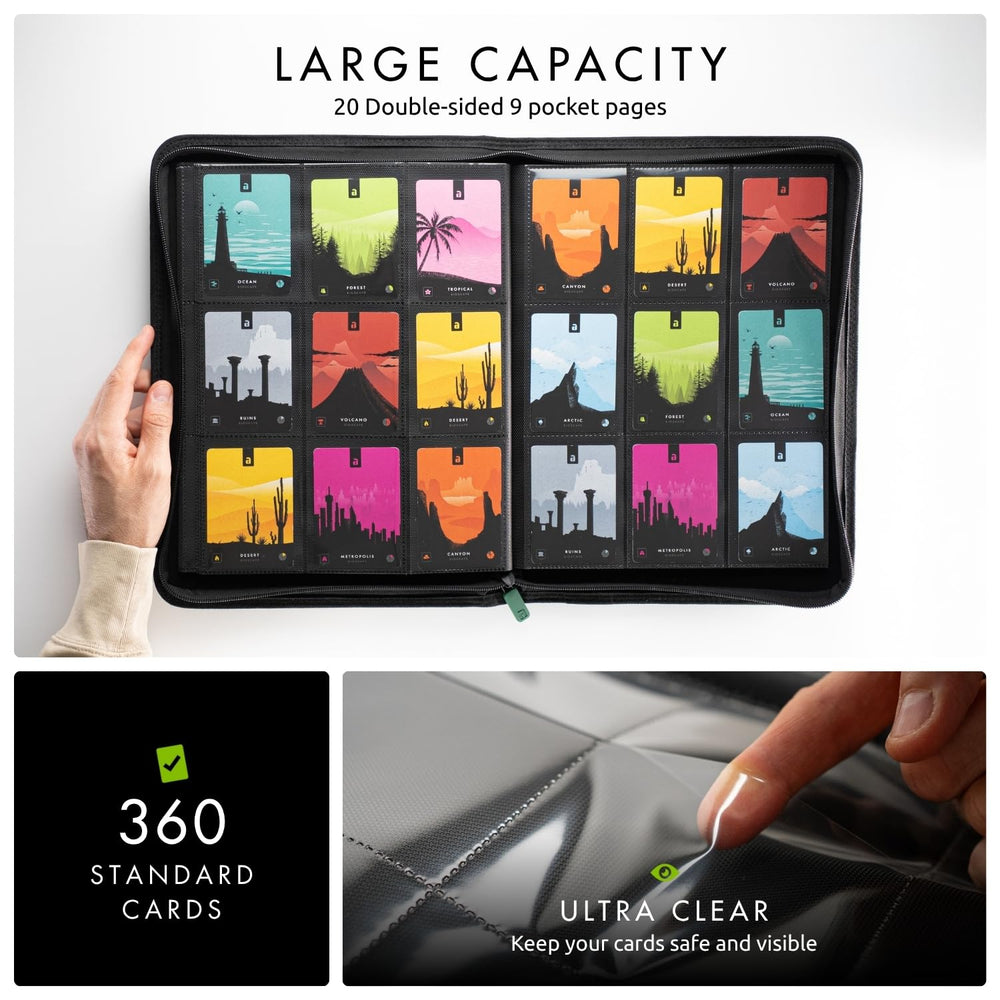 Vault X zipper closure securely enclosing cards during transport