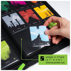 Vault X zipper closure keeps cards securely enclosed