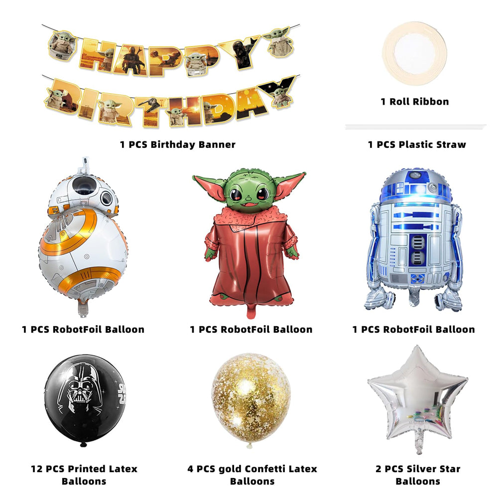 VAUNJLA Alien Yoda foil balloon sparks playful space themes.