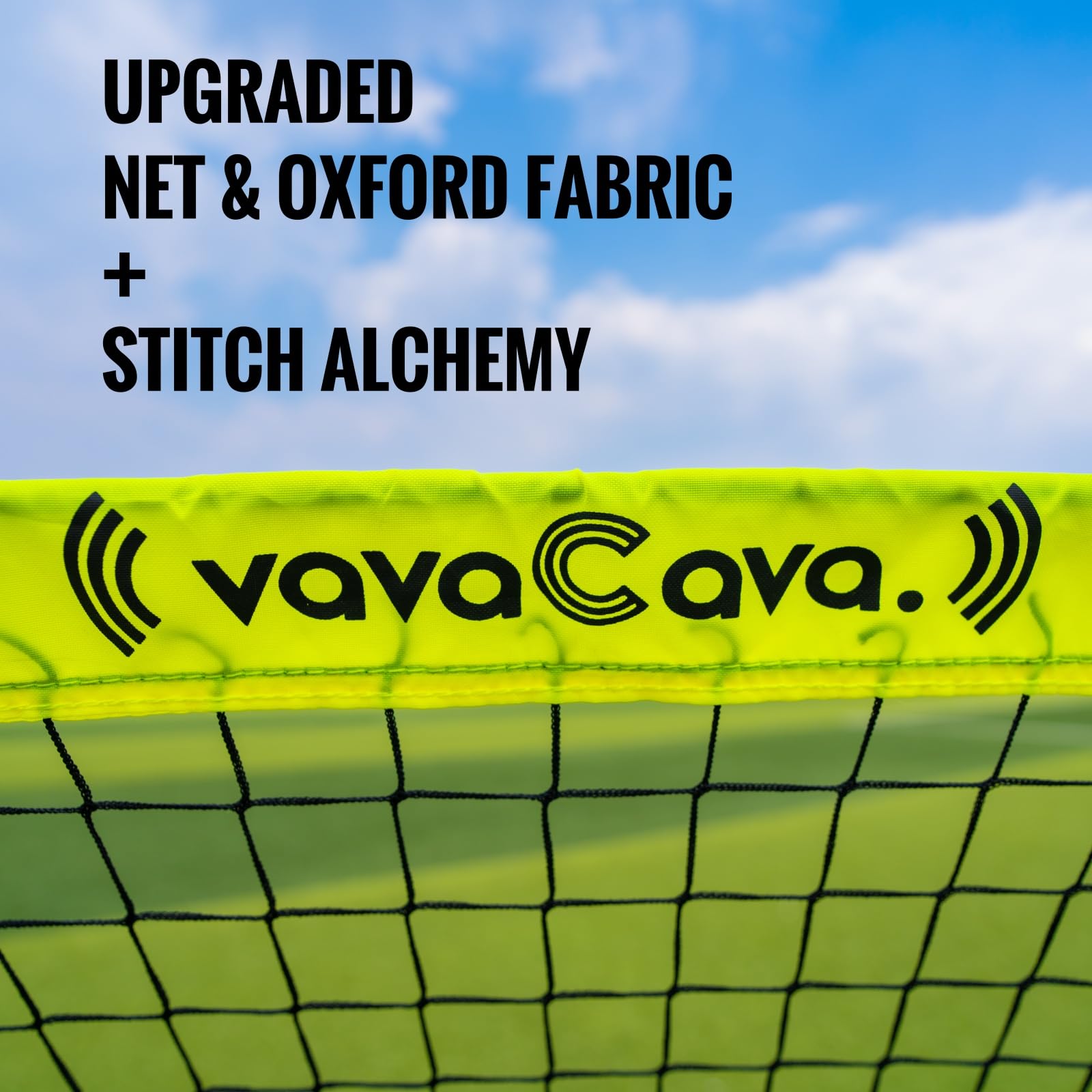 VavaCava complete outdoor soccer set ready for backyard, park, or beach.