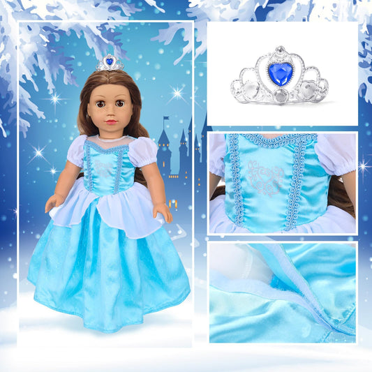 VAWMJOT glittery tulle skirt and satin sash design for princess pretend play.