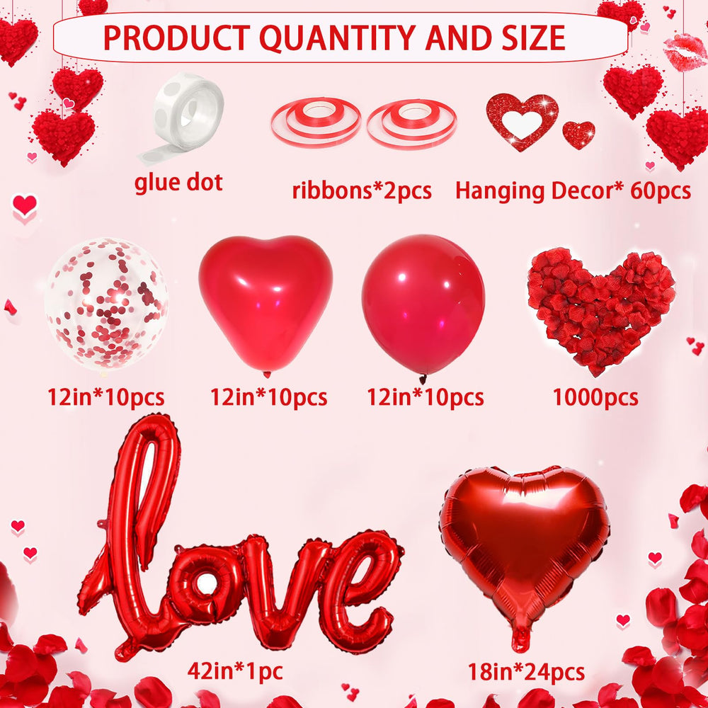 VBEOLLOV 10-pack 12-inch red latex balloons for versatile decor setups.