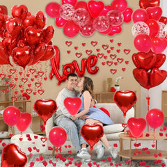 VBEOLLOV 60 red heart hanging decor enhances walls, doors, and entryways.
