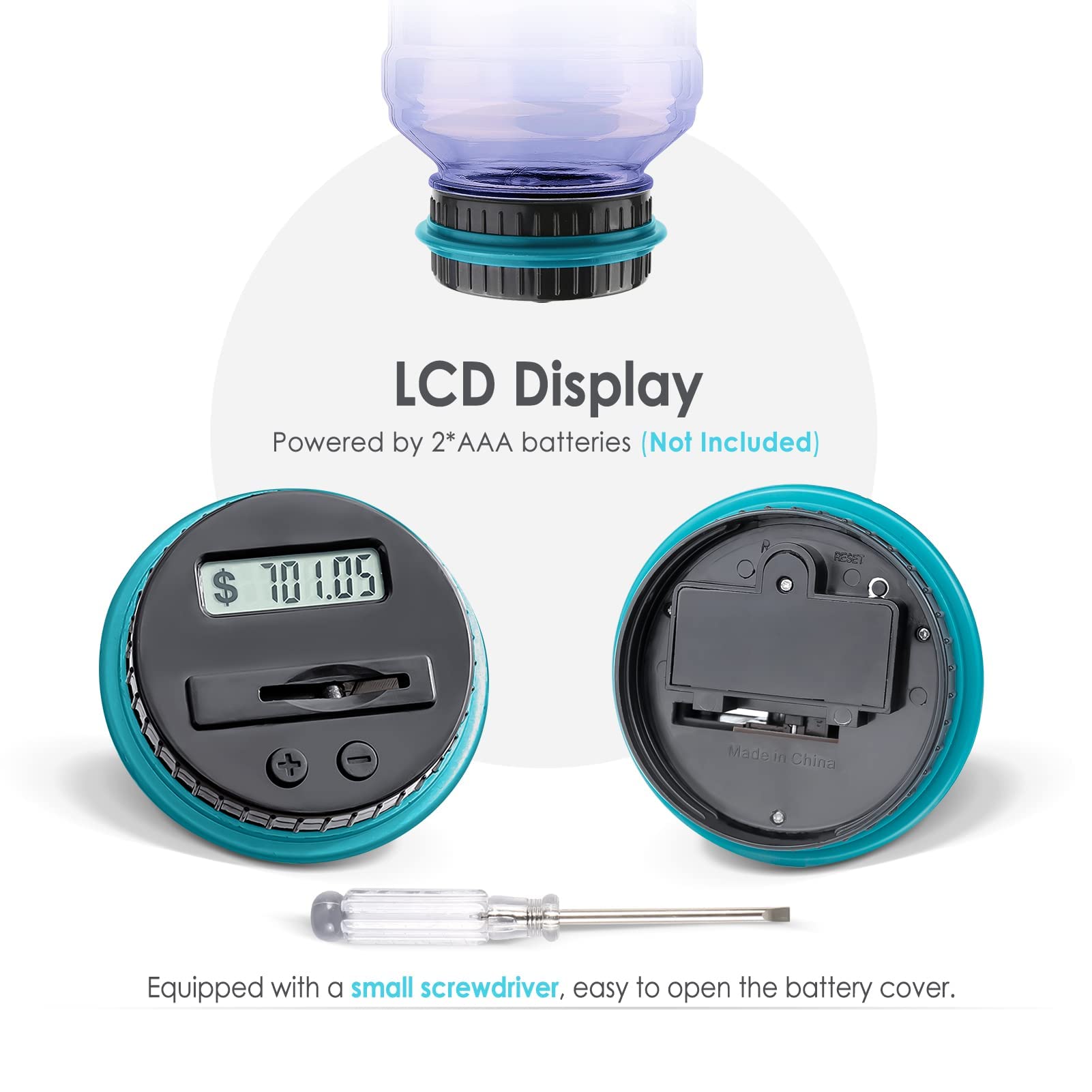 Vcertcpl ABS plastic durable piggy bank construction