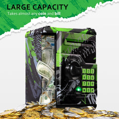 Vcertcpl ATM piggy bank made of sturdy ABS material for durable kid use