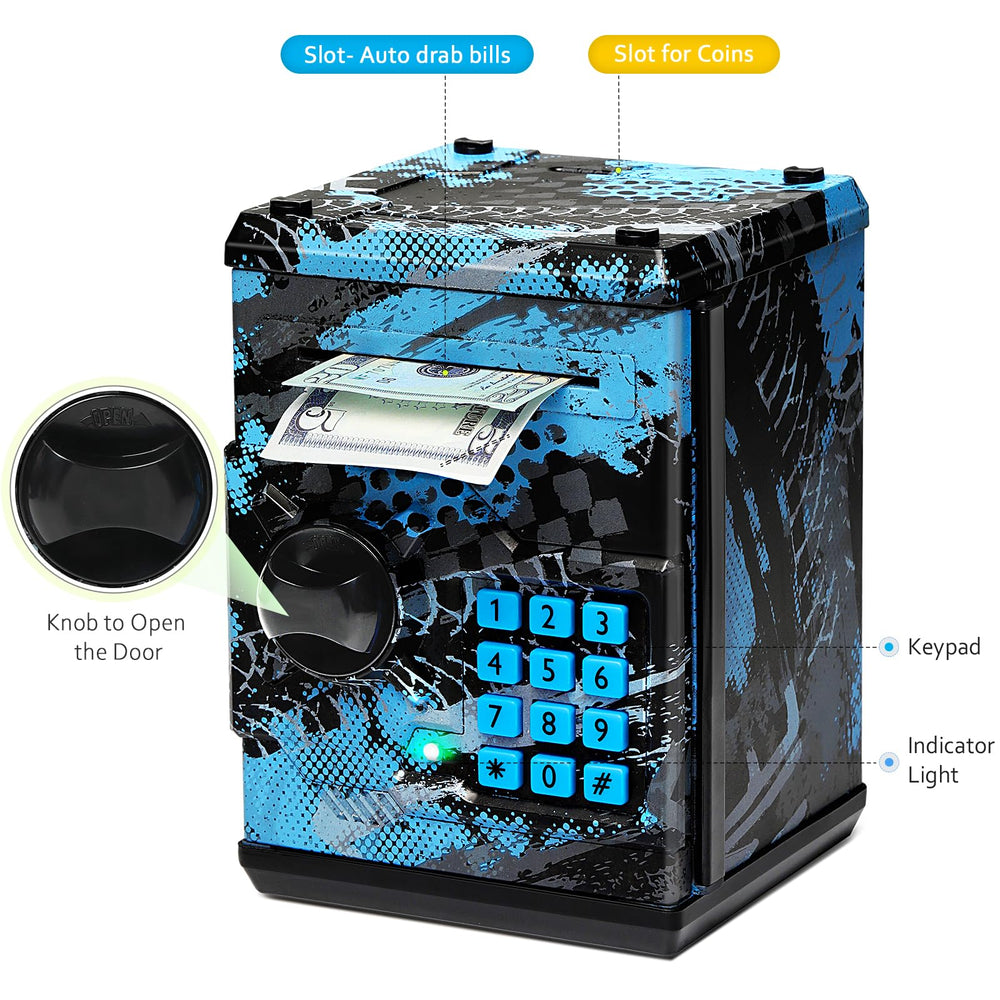 Vcertcpl ATM piggy bank bill slot for easy cash savings.