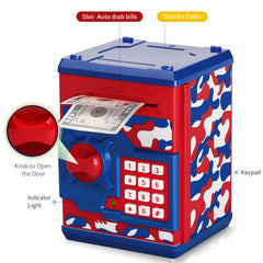 Vcertcpl piggy bank displaying auto grab bill slot for quick bill storage.