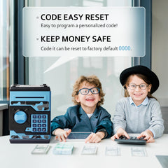 Vcertcpl ATM piggy bank camouflage bluegray open door for easy deposits