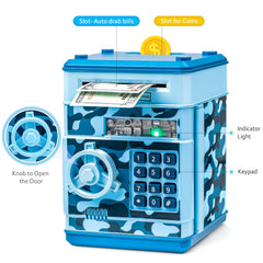 Close-up of coin slot and bill slot for versatile savings with Vcertcpl
