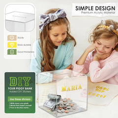 Vcertcpl clear change jar helps organize coins and reduce clutter