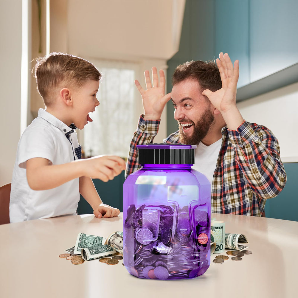 Vcertcpl digital coin counting jar 2-4L displays running total