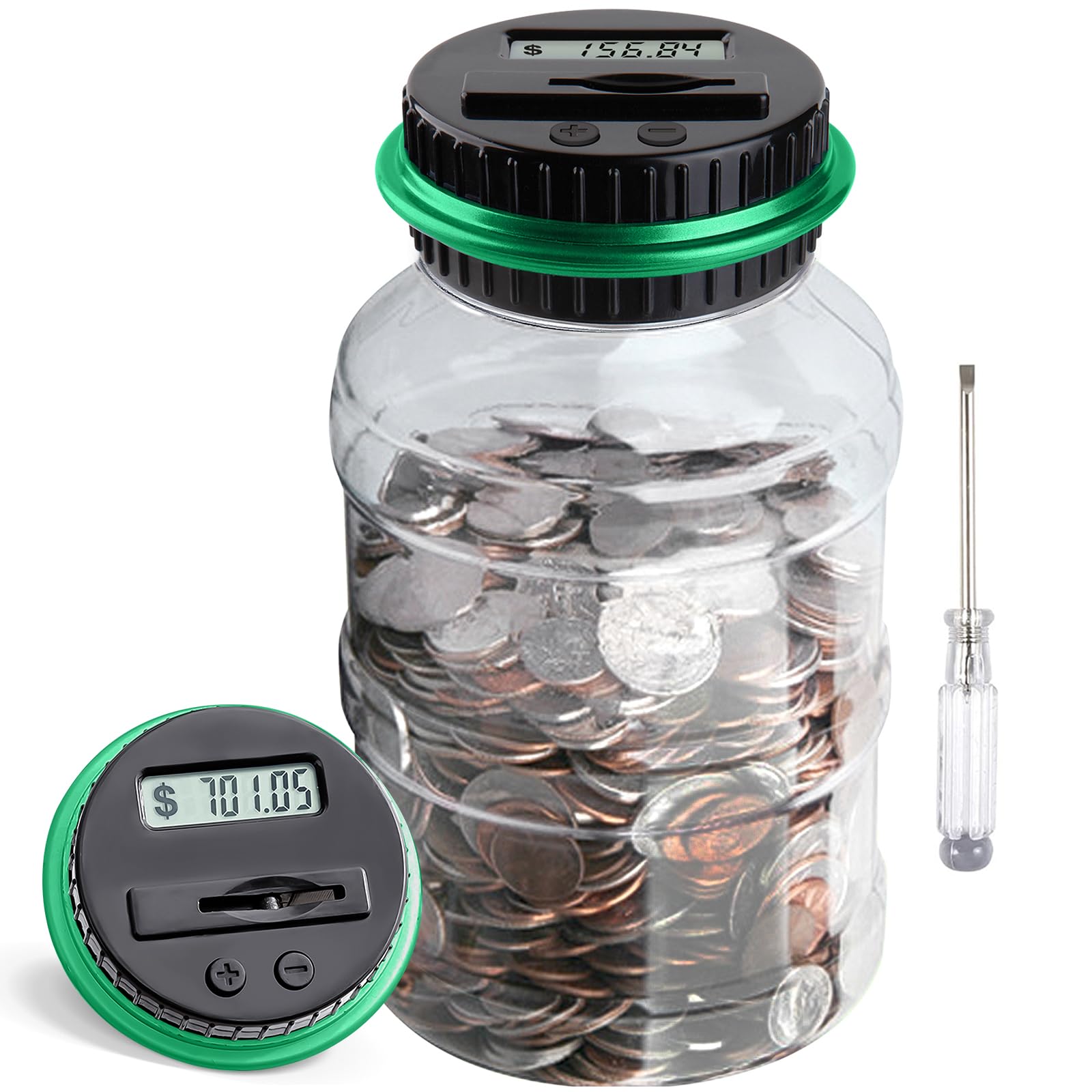 Vcertcpl large piggy bank with 18-liter capacity for bulk savings.