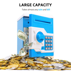 Vcertcpl blue-white bill slot stores paper money securely for future goals.