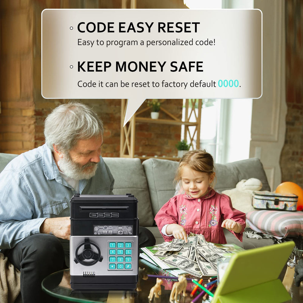 Vcertcpl piggy bank showing auto bill slot for easy deposits