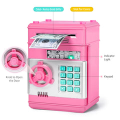 Vcertcpl piggy bank bill slot for quick deposits and saving.