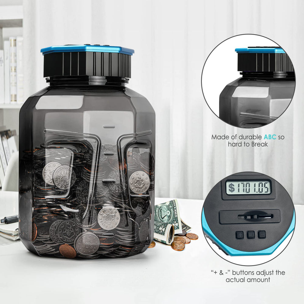 Vcertcpl X-Large Piggy Bank powered by two AAA batteries.