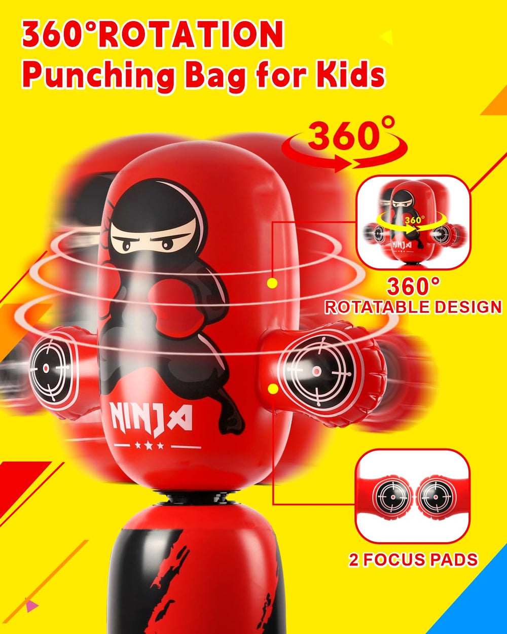 VCOLAN punching bag two focus pads provide reactive targets after each hit